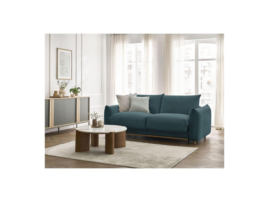 Ernest - Canapé Droit Convertible Ouverture Express - Tissu Lisse - 160X190