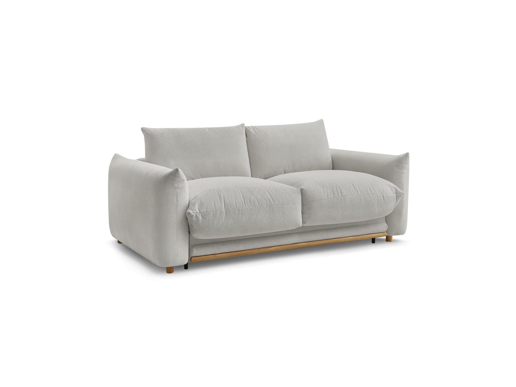 Ernest - Canapé Droit Convertible Ouverture Express - Tissu Lisse - 160X190