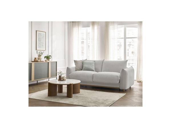 Ernest - Canapé Droit Convertible Ouverture Express - Tissu Lisse - 140X190