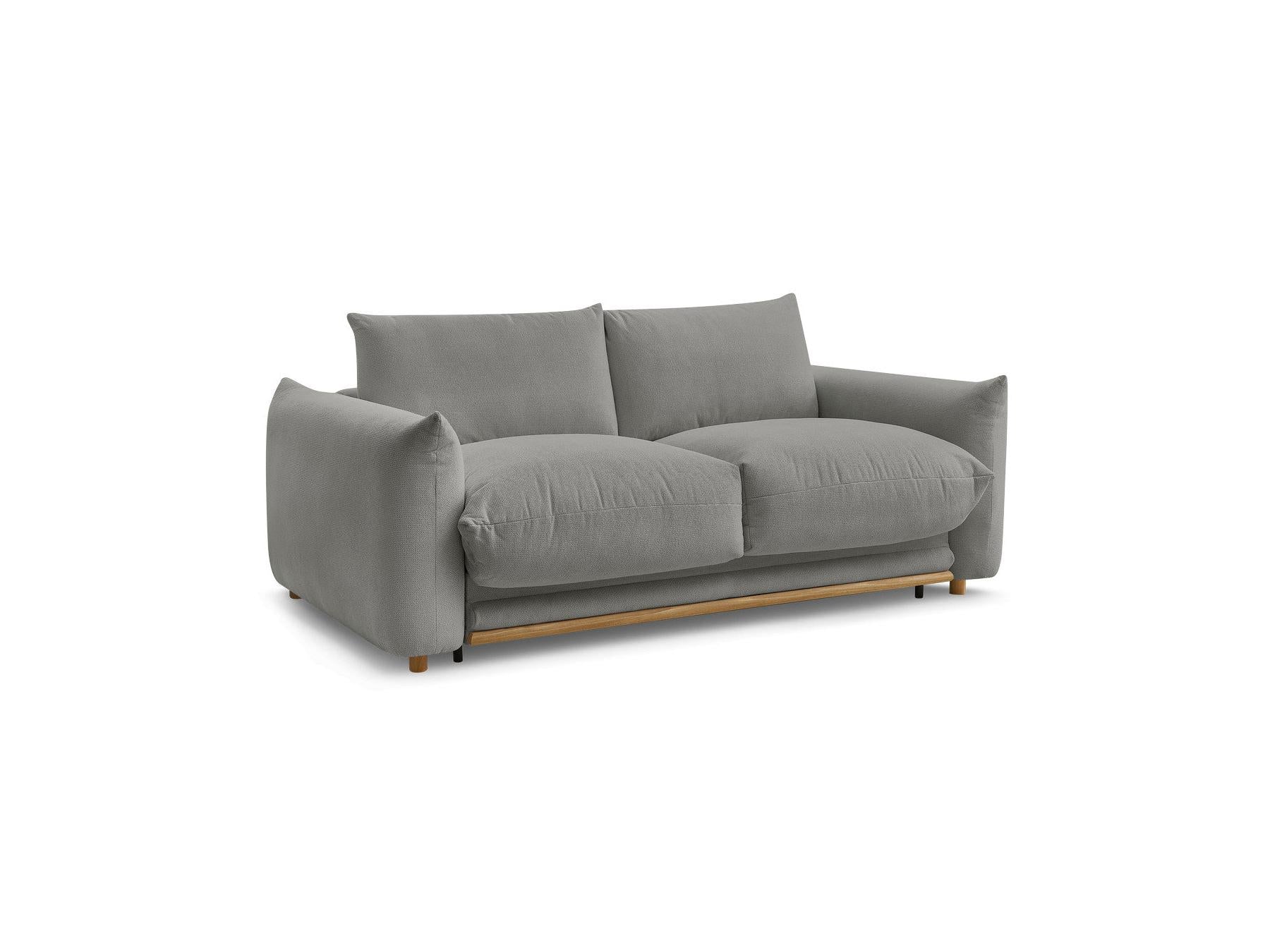 Ernest - Canapé Droit Convertible Ouverture Express - Tissu Lisse - 160X190