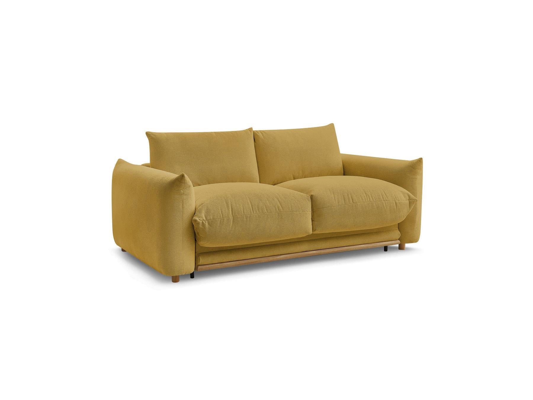 Ernest - Canapé Droit Convertible Ouverture Express - Tissu Lisse - 140X190