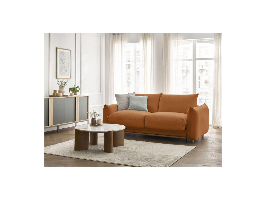 Ernest - Canapé Droit Convertible Ouverture Express - Tissu Lisse - 140X190