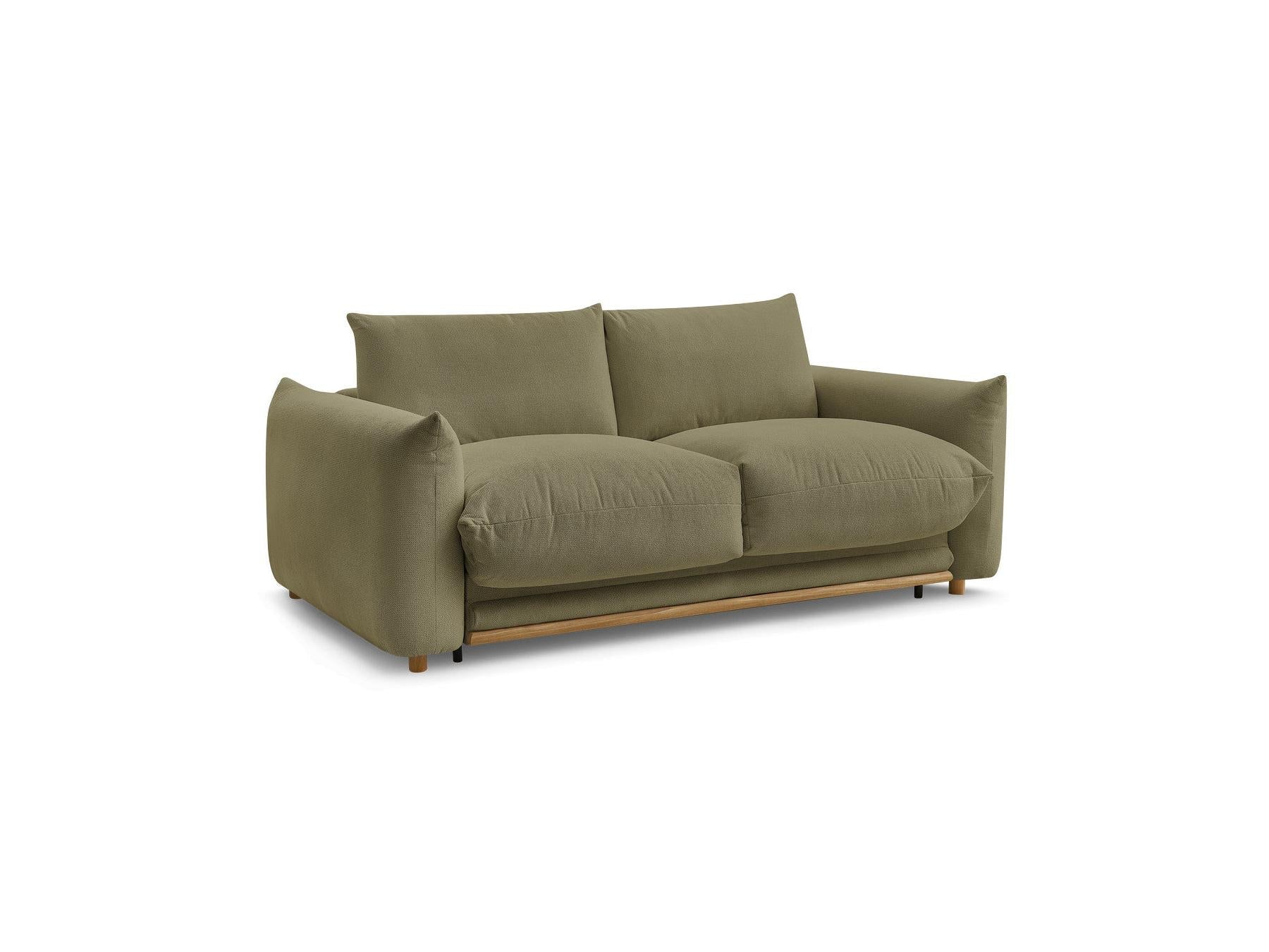 Ernest - Canapé Droit Convertible Ouverture Express - Tissu Lisse - 140X190
