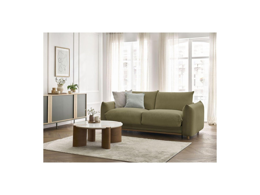 Ernest - Canapé Droit Convertible Ouverture Express - Tissu Lisse - 140X190