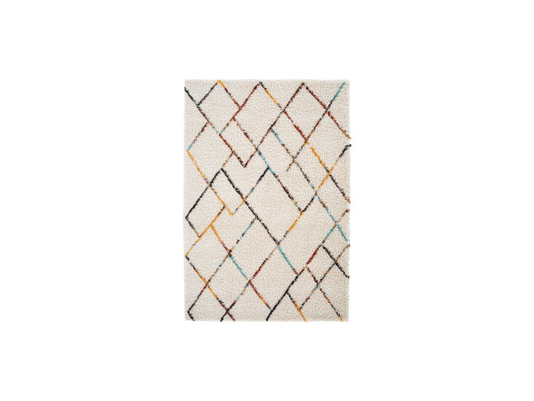 Eloise - Tapis Poils Longs - Motif Graphique - Multicolore