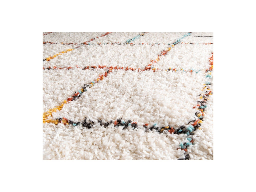Eloise - Tapis Poils Longs - Motif Graphique - Multicolore
