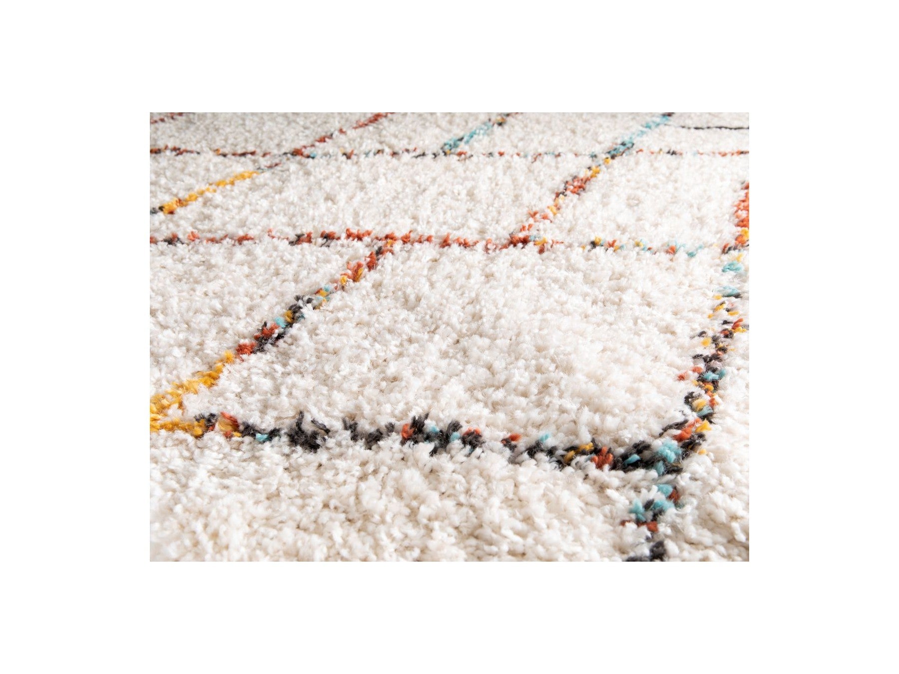 Eloise - Tapis Poils Longs - Motif Graphique - Multicolore