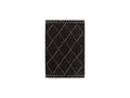Simon - Tapis Poils Longs - Motif Graphique - Noir