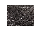 Simon - Tapis Poils Longs - Motif Graphique - Noir