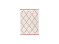 Simon - Tapis Poils Longs - Motif Graphique - Beige