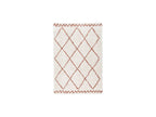Simon - Tapis Poils Longs - Motif Graphique - Beige