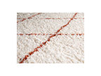 Simon - Tapis Poils Longs - Motif Graphique - Beige