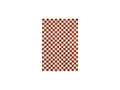 Damien - Tapis Poils Longs - Motif Damier - Orange