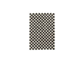 Damien - Tapis Poils Longs - Motif Damier - Noir