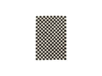 Damien - Tapis Poils Longs - Motif Damier - Noir
