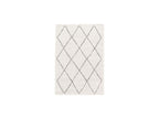 Renaud - Tapis Poils Longs - Motif Graphique - Beige