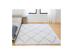 Renaud - Tapis Poils Longs - Motif Graphique - Beige