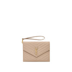 Saint Laurent - Sac Cassandre Matelassé Pouch - Femme - Beige