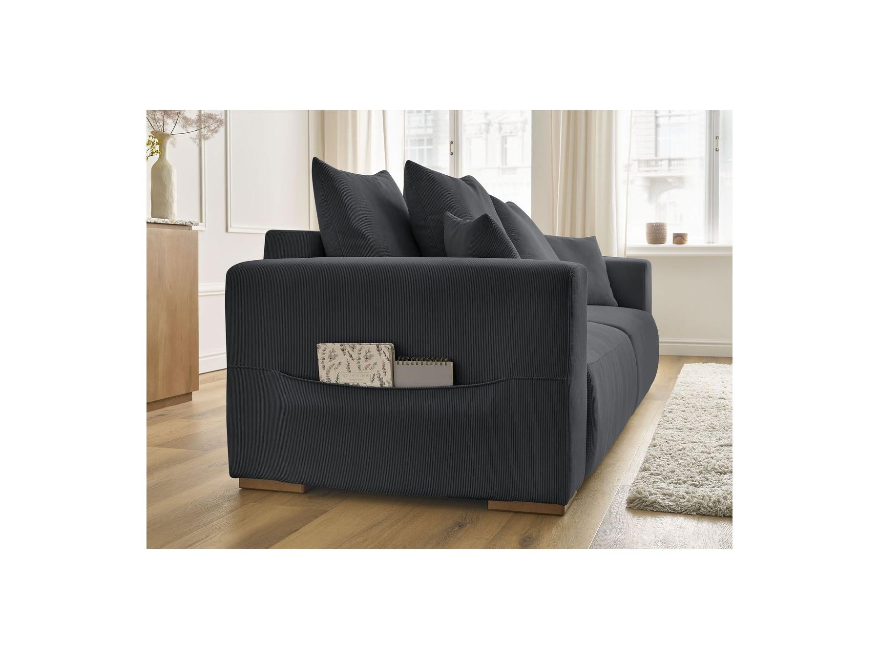 Sidonie - Canapé Droit Convertible - Velours Côtelé