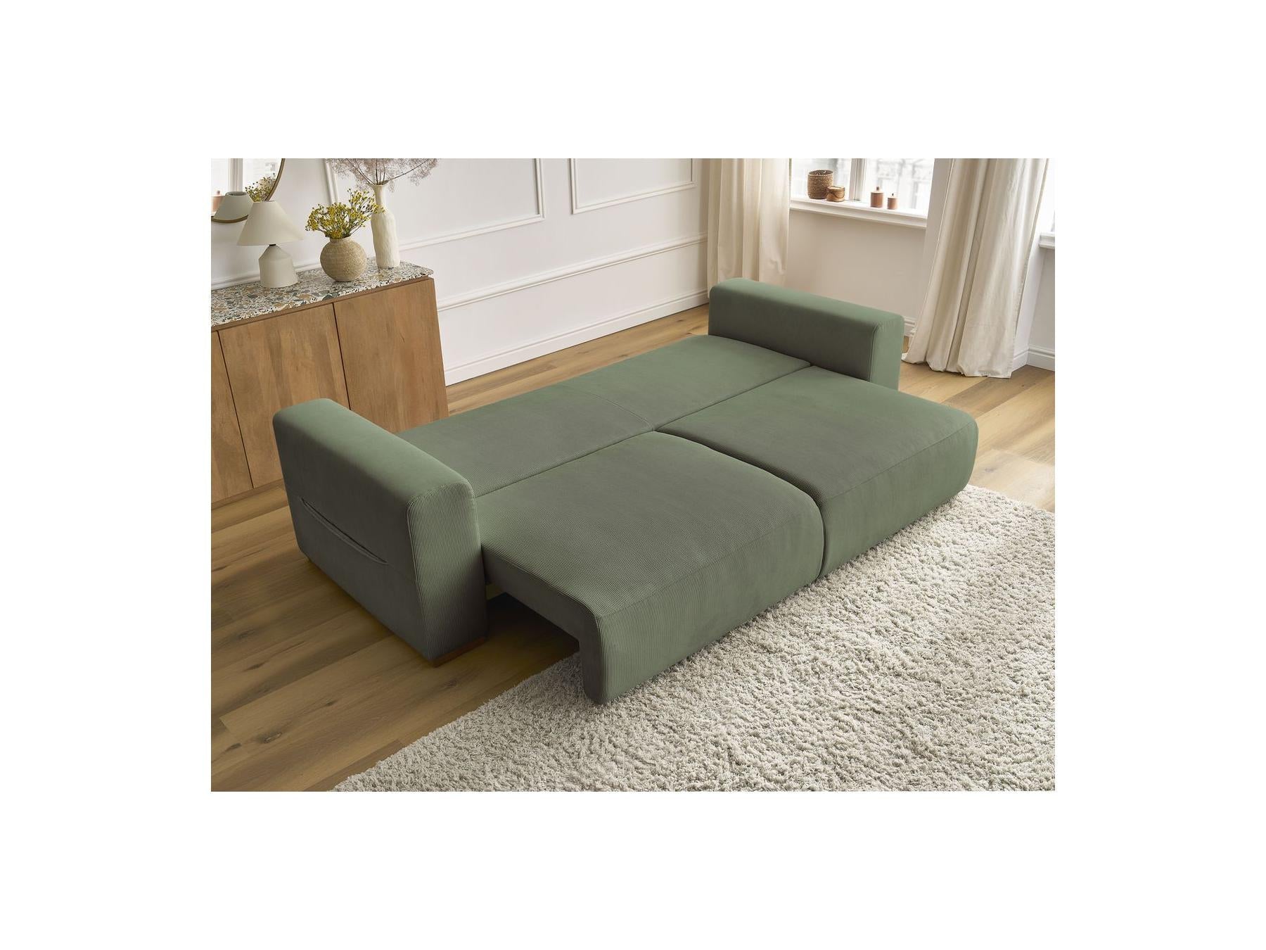 Sidonie - Canapé Droit Convertible - Velours Côtelé