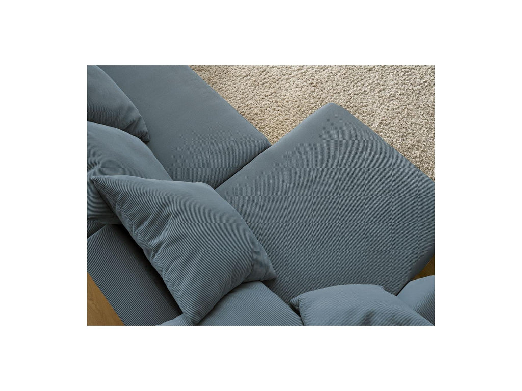 Sidonie - Canapé Panoramique Convertible Coffre - Velours Côtelé