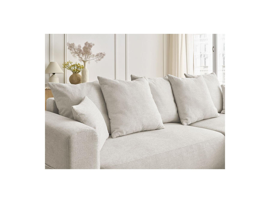 Sidonie - Canapé D'Angle Convertible Réversible Coffre - Tissu Chiné
