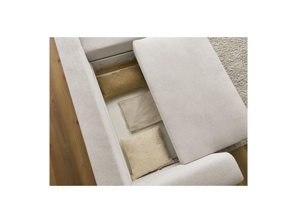 Sidonie - Canapé D'Angle Convertible Réversible Coffre - Tissu Chiné