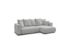 Sidonie - Canapé D'Angle Convertible Réversible Coffre - Tissu Chiné