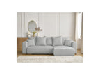 Sidonie - Canapé D'Angle Convertible Réversible Coffre - Tissu Chiné