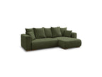 Sidonie - Canapé D'Angle Convertible Réversible Coffre - Tissu Chiné