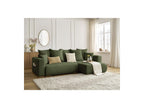 Sidonie - Canapé D'Angle Convertible Réversible Coffre - Tissu Chiné