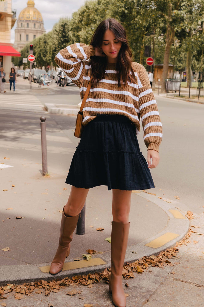 Pull Ciste Camel Ecru