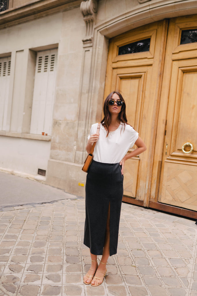 Jupe Léana Gris Chiné