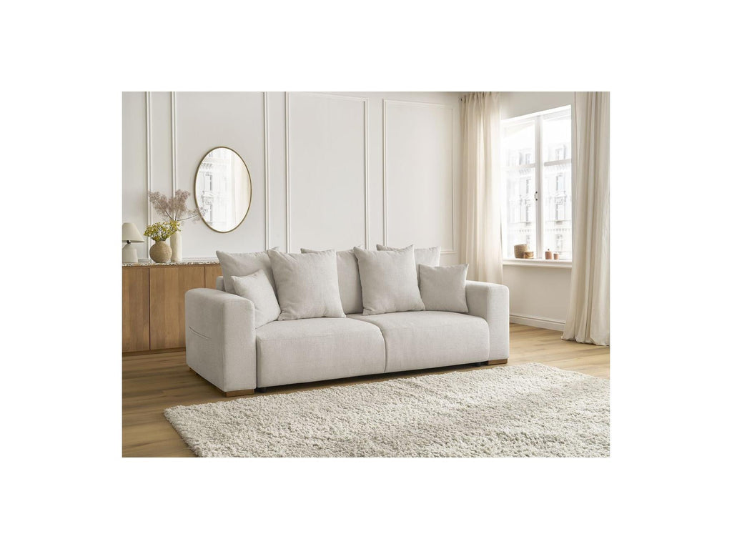 Sidonie - Canapé Droit Convertible - Tissu Chiné