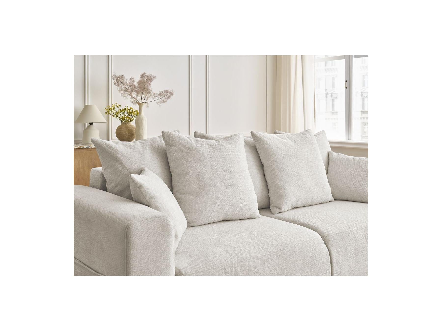 Sidonie - Canapé Droit Convertible - Tissu Chiné