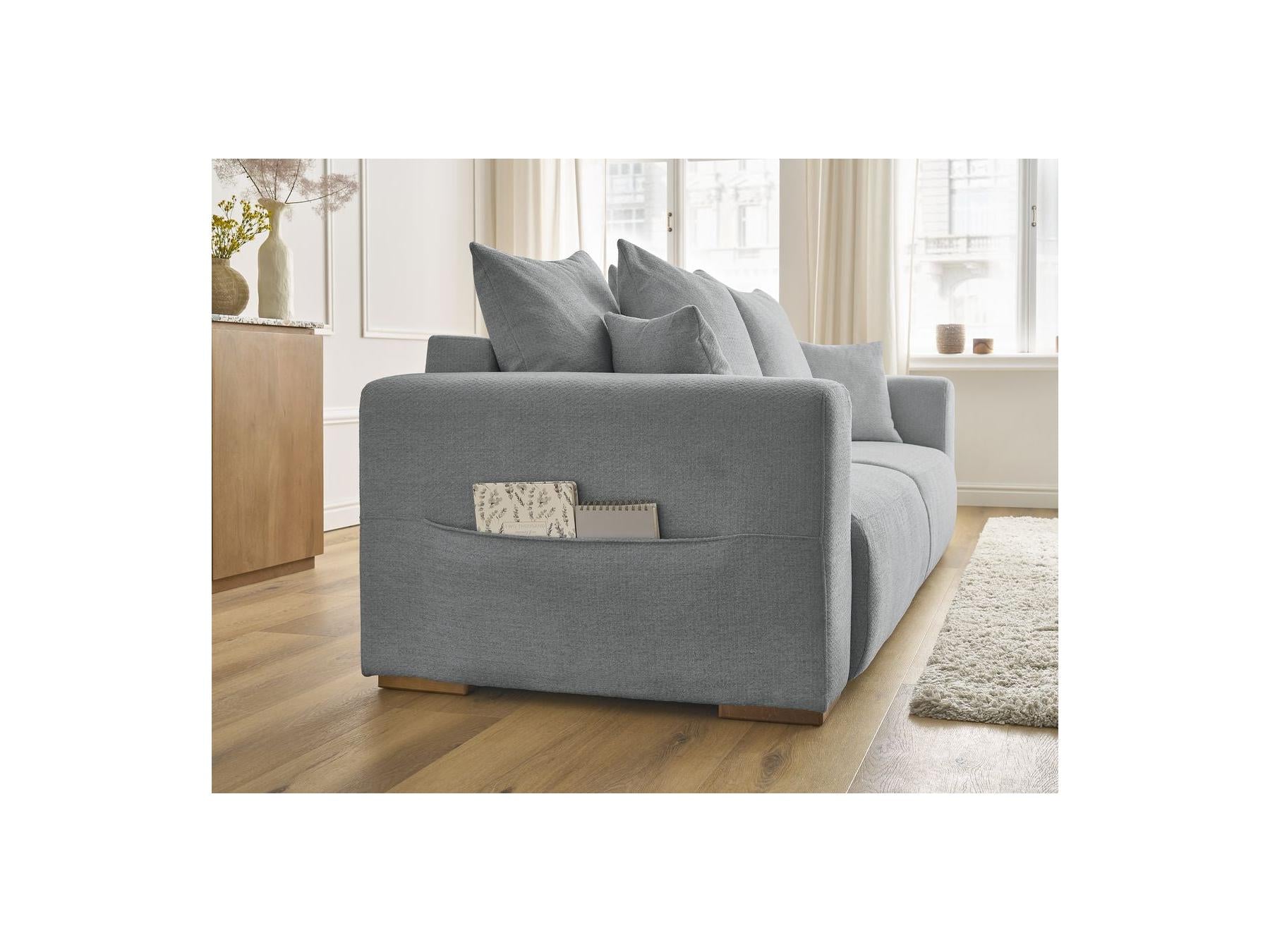 Sidonie - Canapé Droit Convertible - Tissu Chiné
