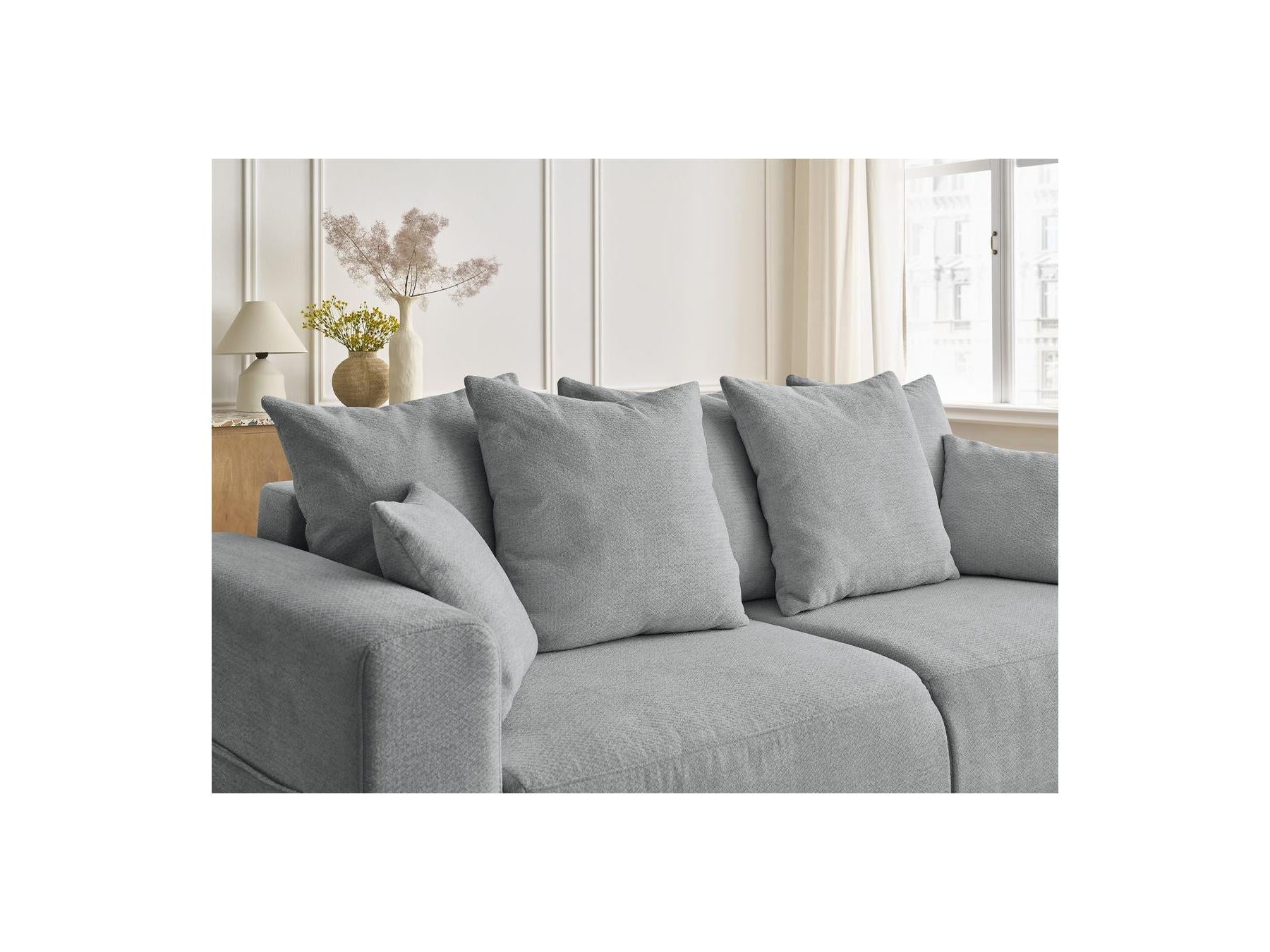 Sidonie - Canapé Droit Convertible - Tissu Chiné