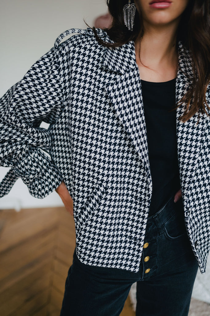 Veste Imane Damier Noir