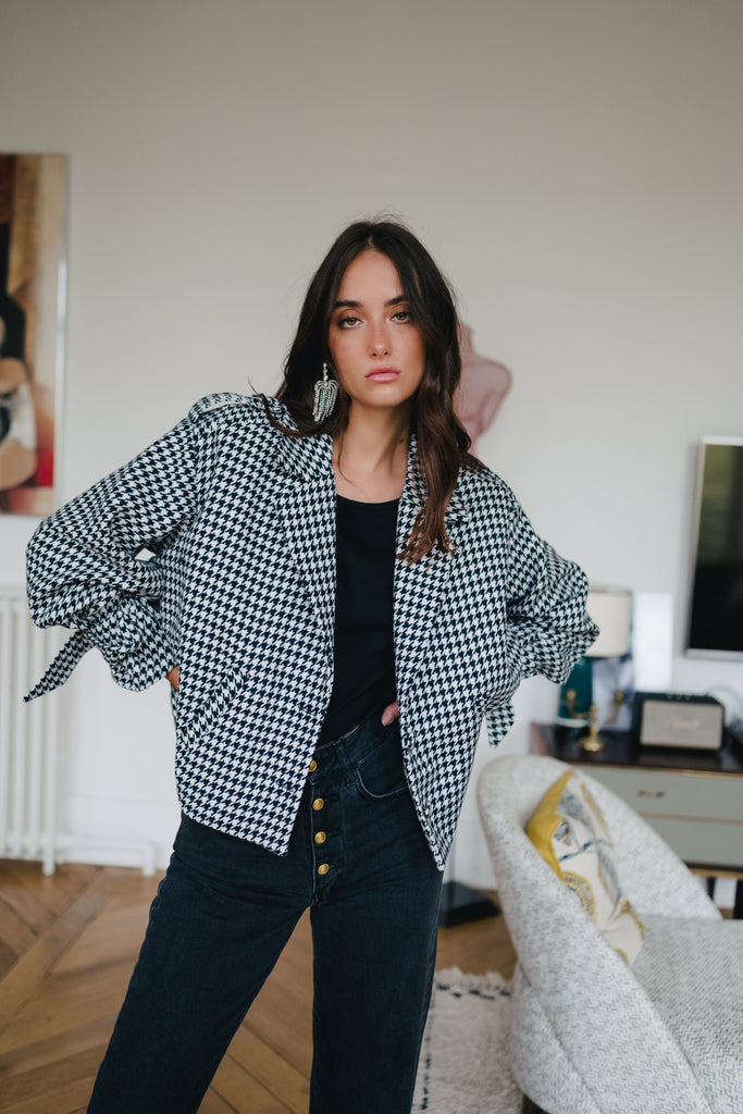 Veste Imane Damier Noir