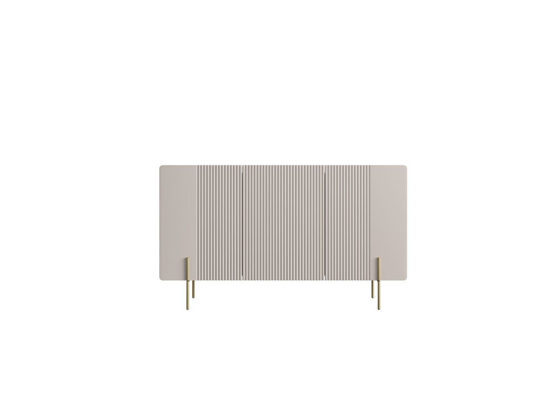 Mathilde - Buffet 3 Portes Plateau Effet Marbre - Pieds Or