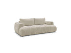 Fuji - Canapé Droit Convertible 3 Places - Tissu Bouclette