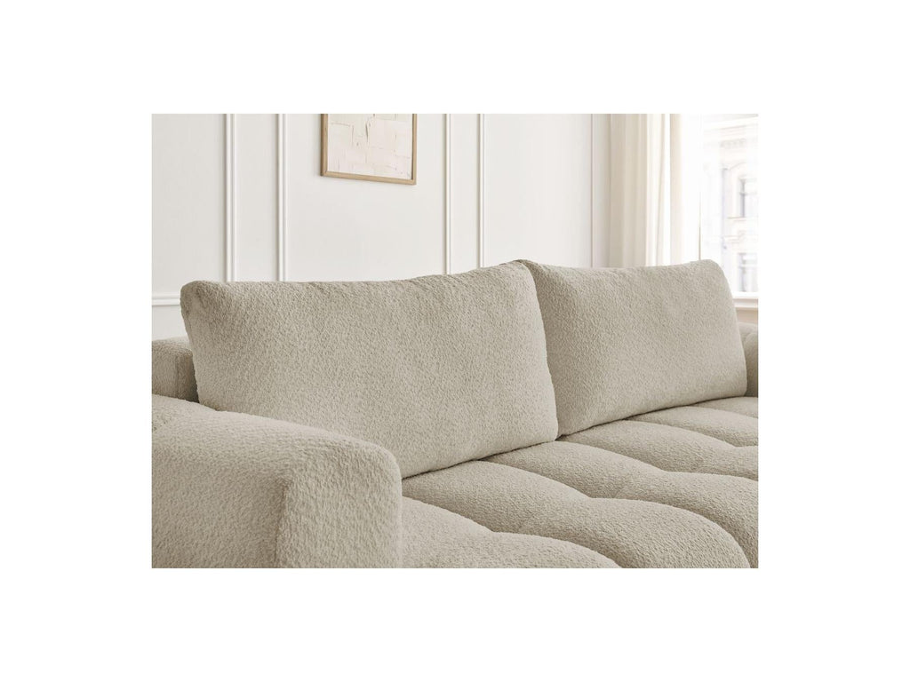 Fuji - Canapé Droit Convertible 3 Places - Tissu Bouclette