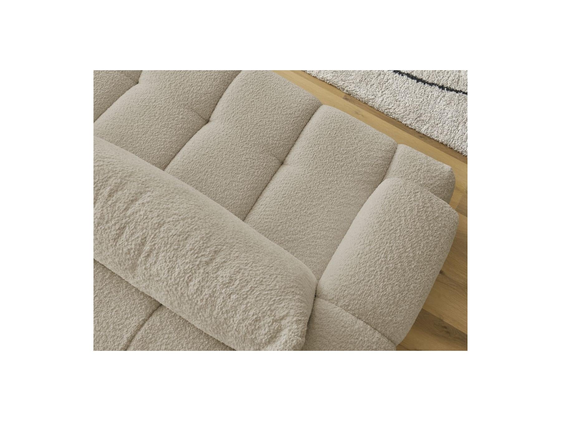 Fuji - Canapé Droit Convertible 3 Places - Tissu Bouclette