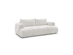 Fuji - Canapé Droit Convertible 3 Places - Tissu Bouclette