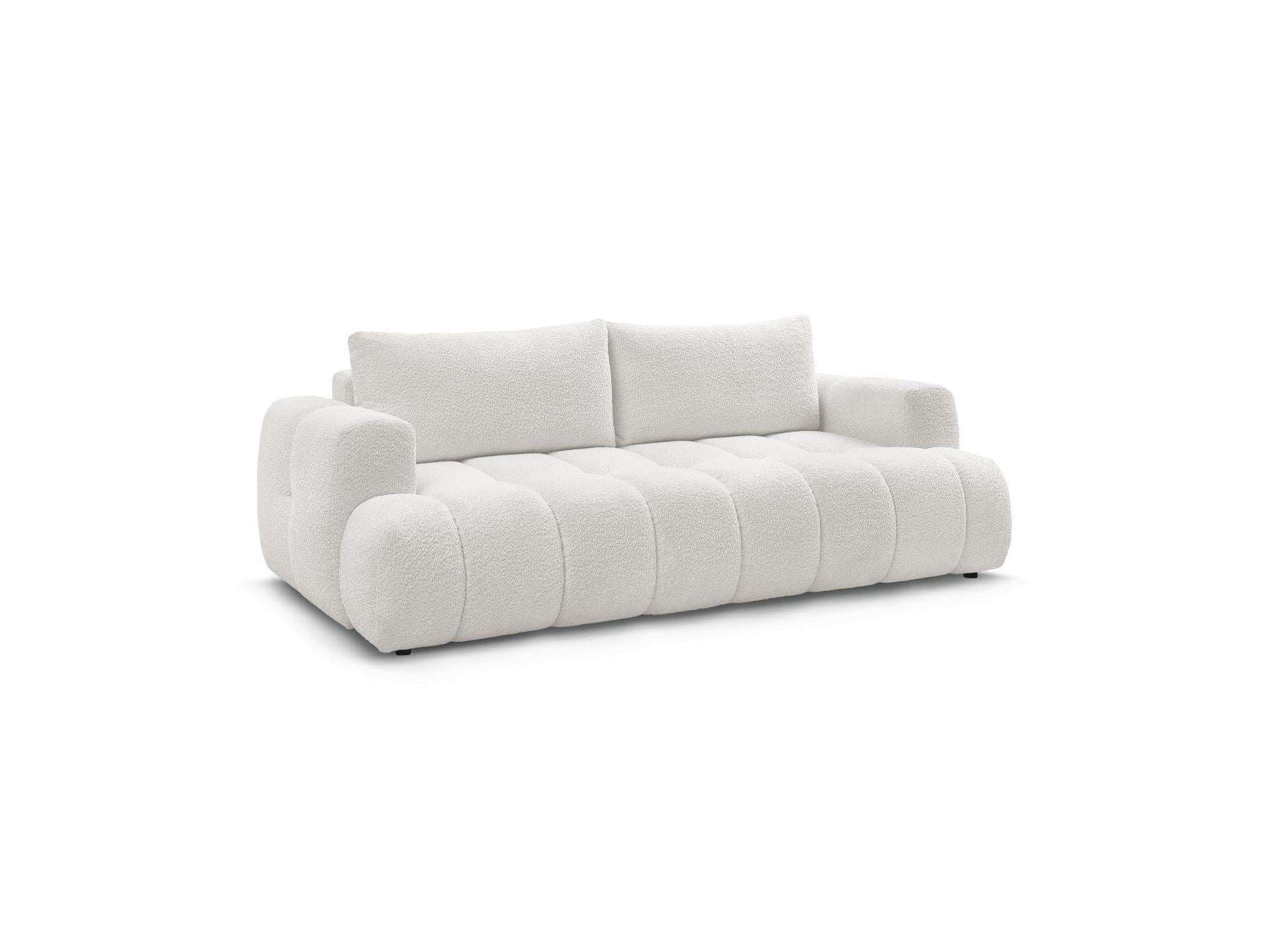 Fuji - Canapé Droit Convertible 3 Places - Tissu Bouclette