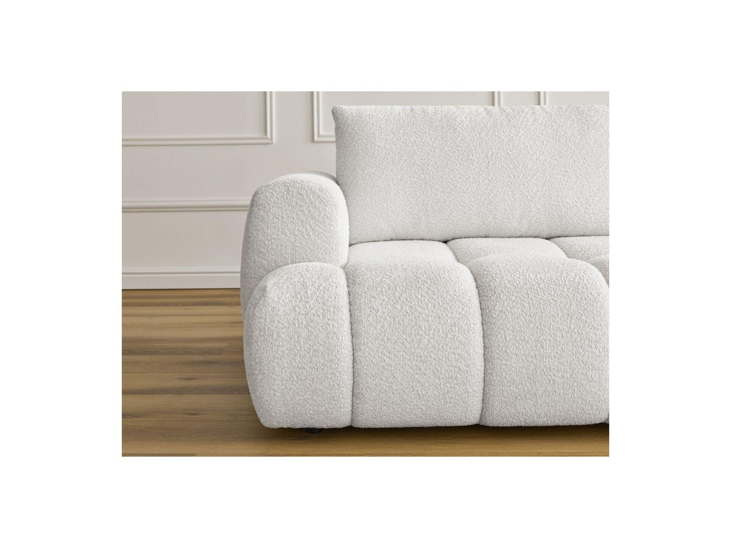Fuji - Canapé Droit Convertible 3 Places - Tissu Bouclette
