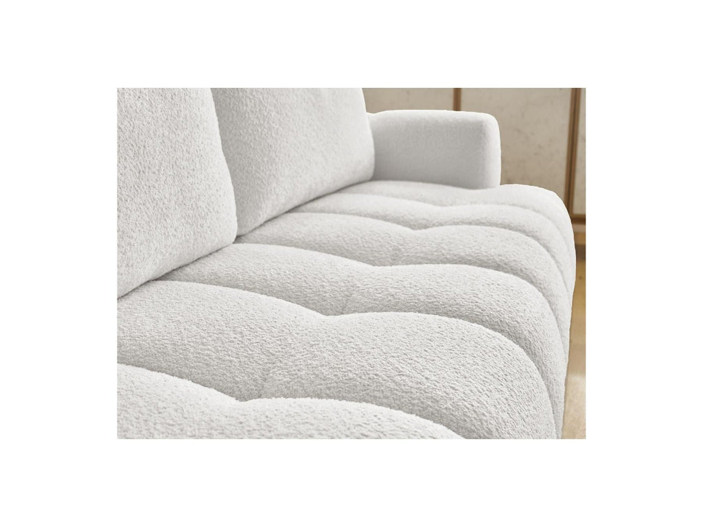 Fuji - Canapé Droit Convertible 3 Places - Tissu Bouclette