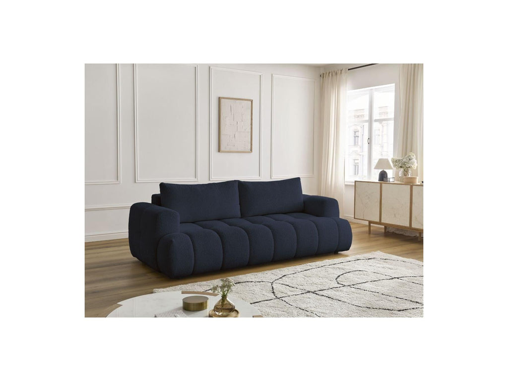Fuji - Canapé Droit Convertible 3 Places - Tissu Bouclette