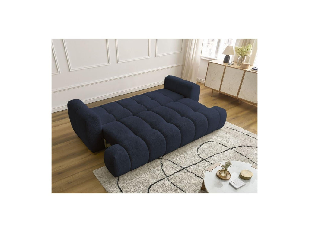 Fuji - Canapé Droit Convertible 3 Places - Tissu Bouclette