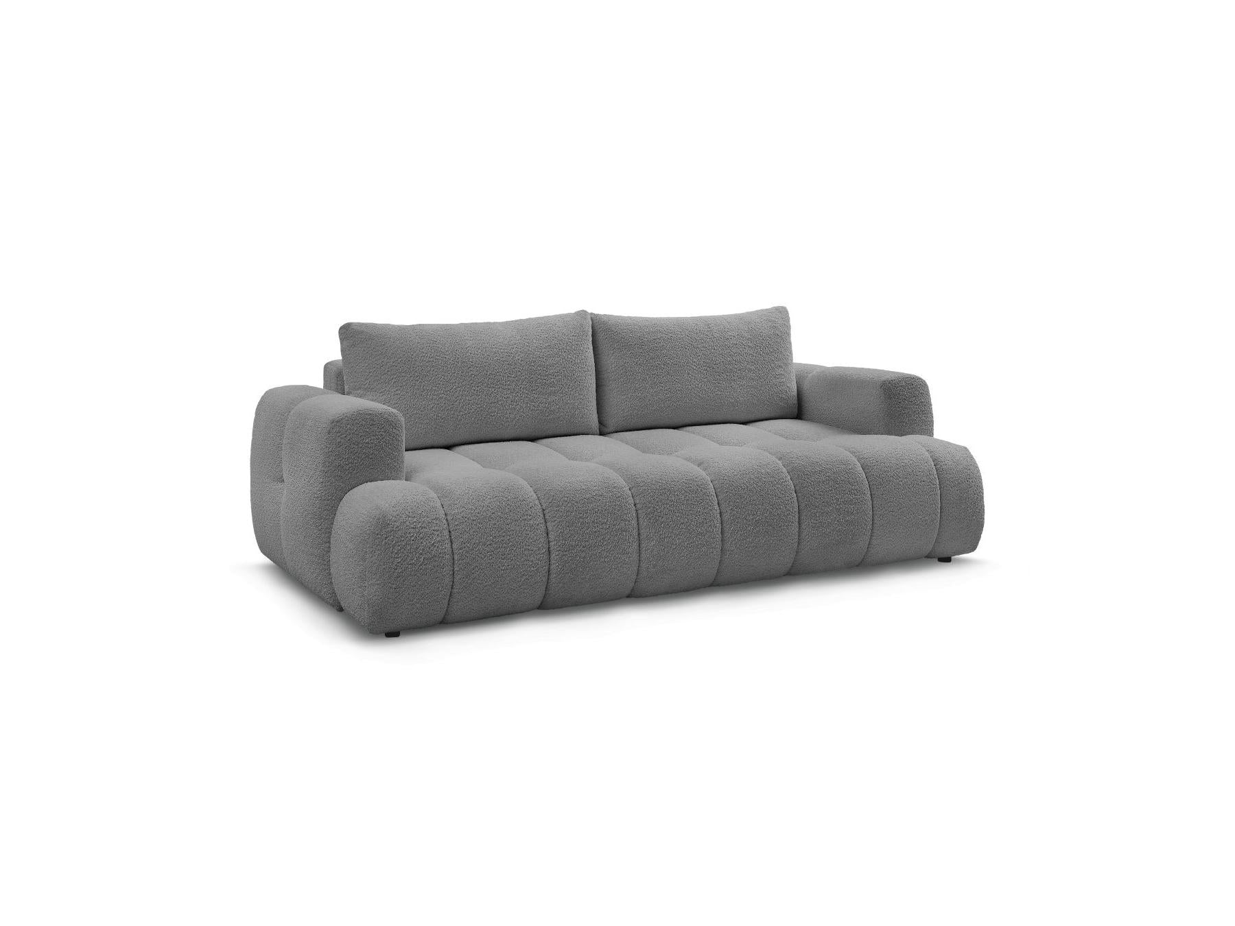 Fuji - Canapé Droit Convertible 3 Places - Tissu Bouclette
